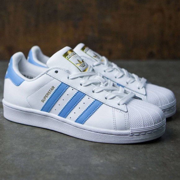 adidas superstar blue gold